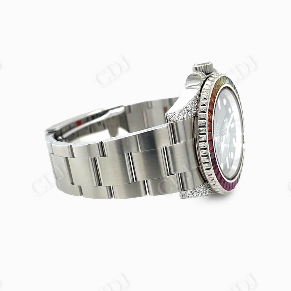 Stainless Steel Rolex Diamond Watch  customdiamjewel   