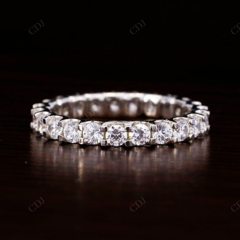 2.60MM Round Cut Lab Grown Diamond U Prong Wedding Band  customdiamjewel   