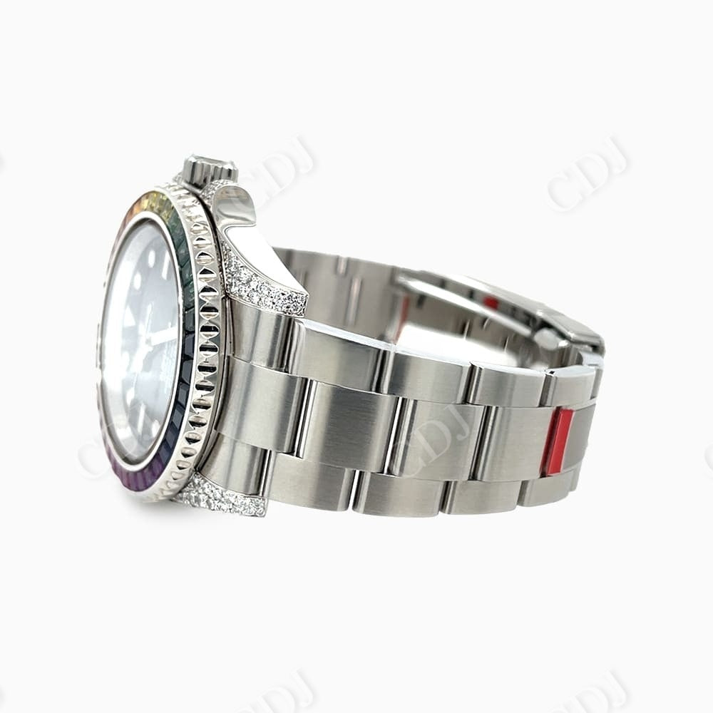 Stainless Steel Rolex Diamond Watch  customdiamjewel   