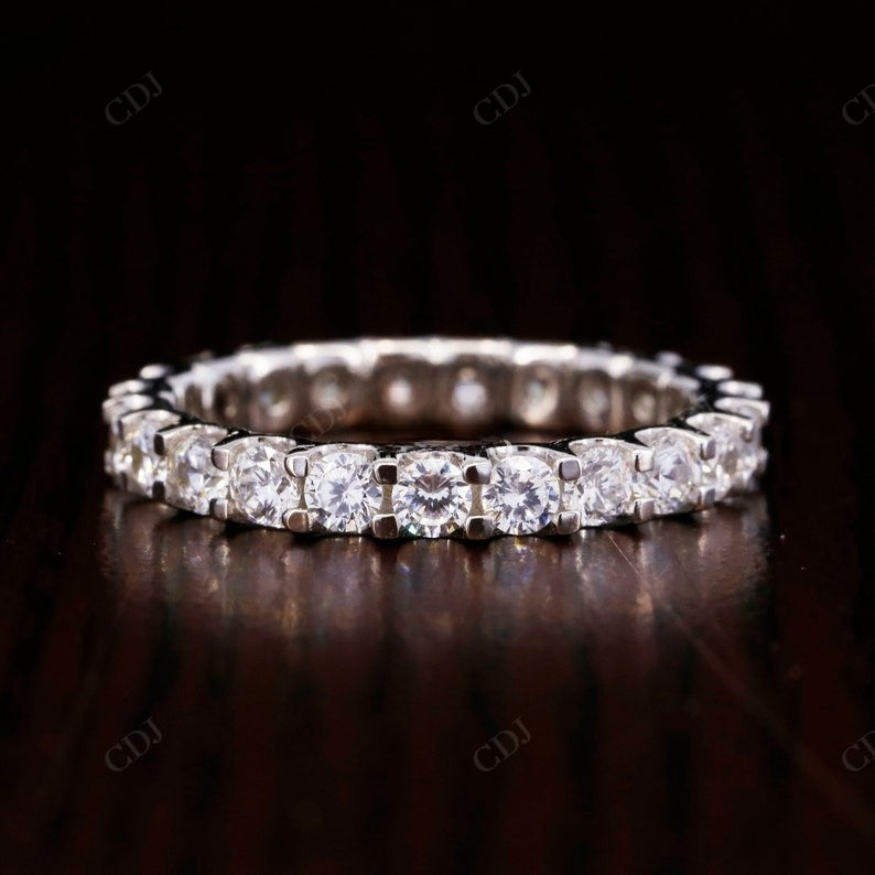 2.60MM Round Cut Lab Grown Diamond U Prong Wedding Band  customdiamjewel   