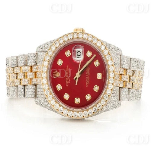 Artificial Round Moissanite Rolex Watch for Rapper Luxurious Hip Hop Iced Out Jewelry  customdiamjewel   