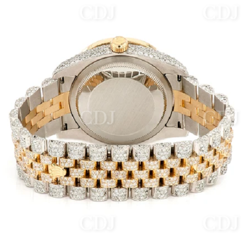 Artificial Round Moissanite Rolex Watch for Rapper Luxurious Hip Hop Iced Out Jewelry  customdiamjewel   