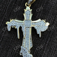 Moissanite Cross Mens Iced Pendant  customdiamjewel   