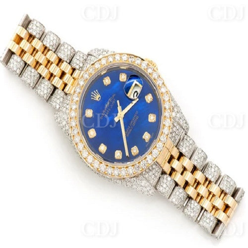 Top Trendy Fully Iced Out Real Diamond Bling Watch Hip Hop Luxury Rapper Jewelry  customdiamjewel   