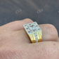 10k Gold Finish Iced Baguette Diamond Ring  customdiamjewel   