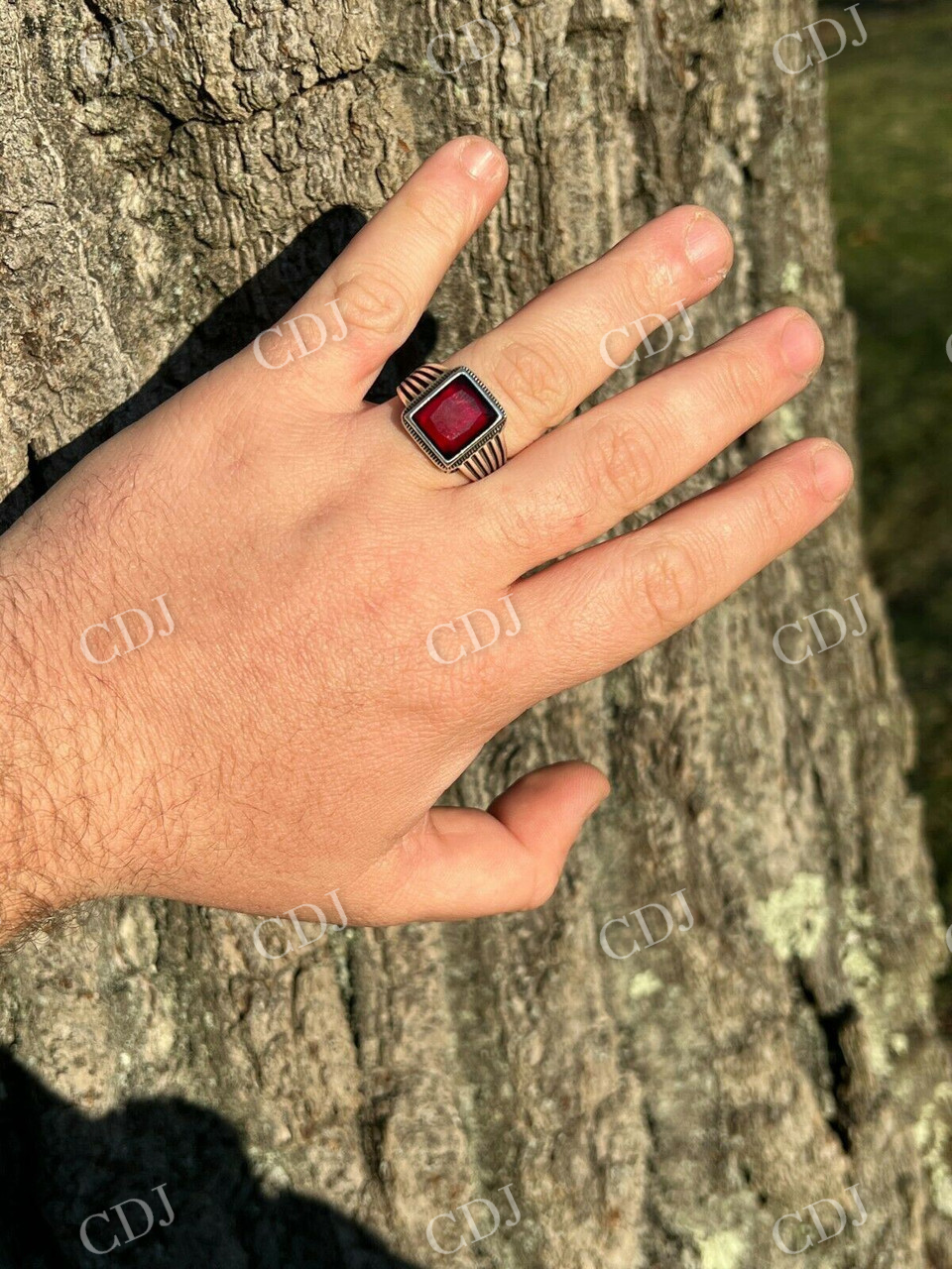 Ruby Red Stone Ring  customdiamjewel   