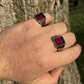 Ruby Red Stone Ring  customdiamjewel   