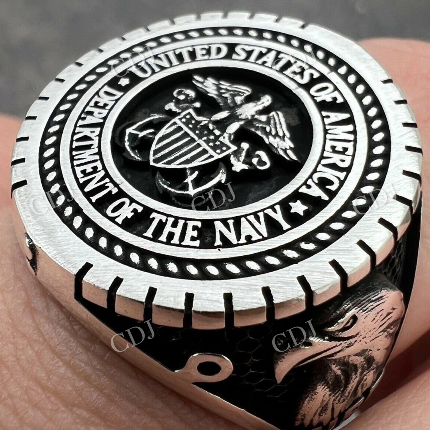 Navy Military Sailor Army Ring  customdiamjewel   