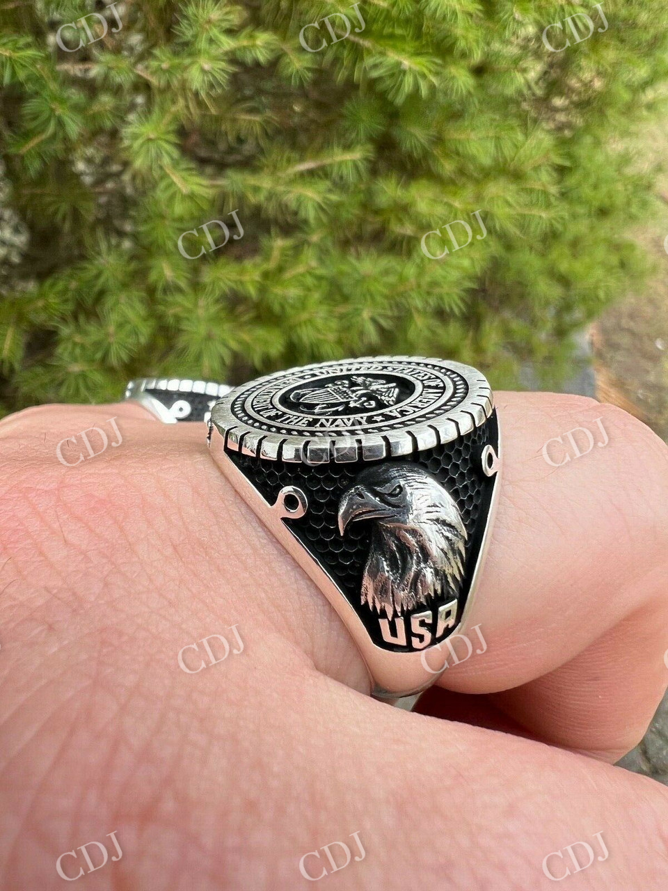 Navy Military Sailor Army Ring  customdiamjewel   