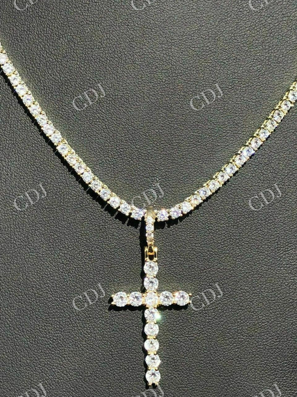 Cross Hip Hop Moissanite Pendant  customdiamjewel   