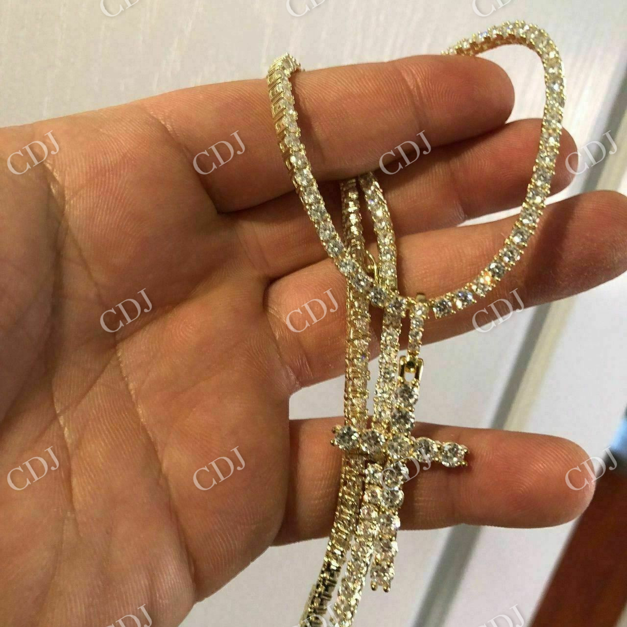 Cross Hip Hop Moissanite Pendant  customdiamjewel   