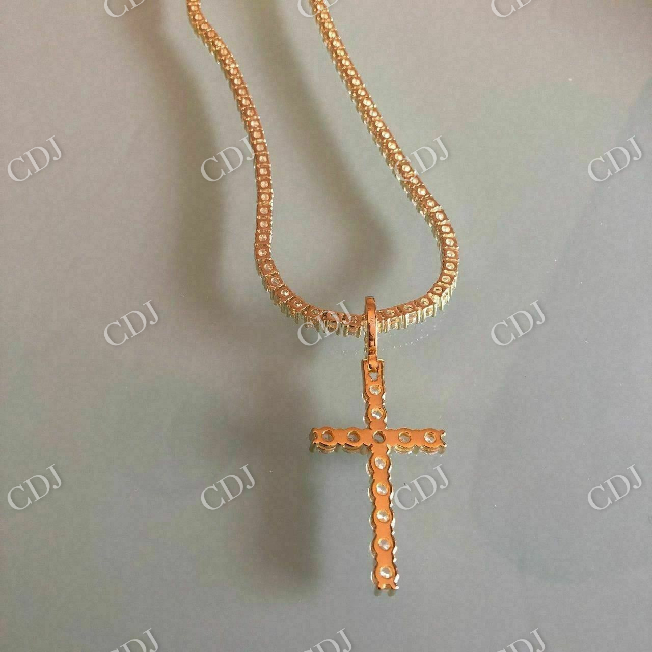 Cross Hip Hop Moissanite Pendant  customdiamjewel   