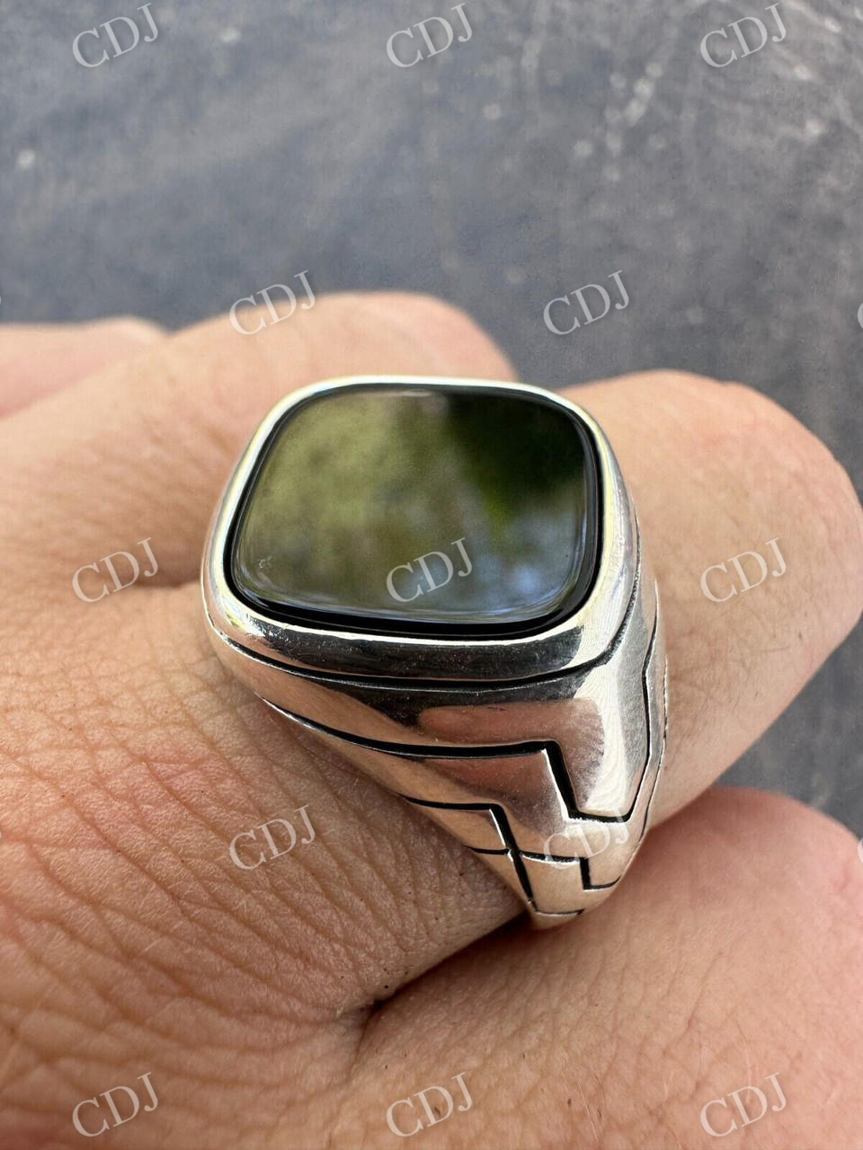 Black Onyx Mens Signet Ring  customdiamjewel   