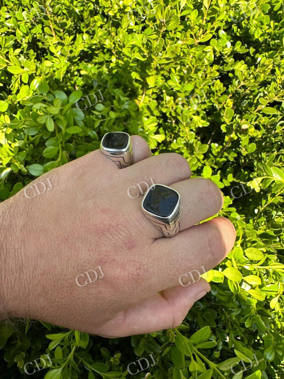 Black Onyx Mens Signet Ring  customdiamjewel   