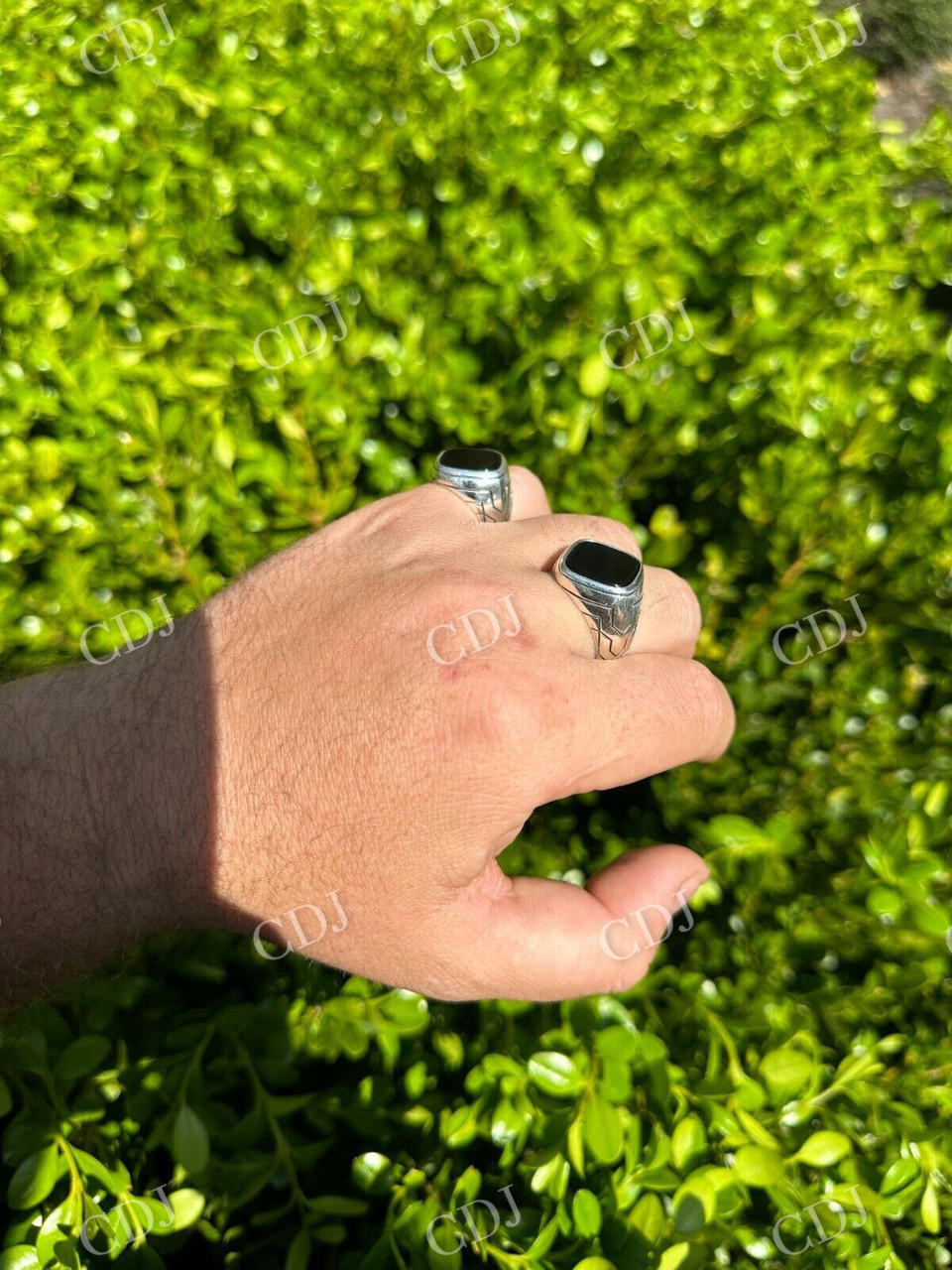 Black Onyx Mens Signet Ring  customdiamjewel   