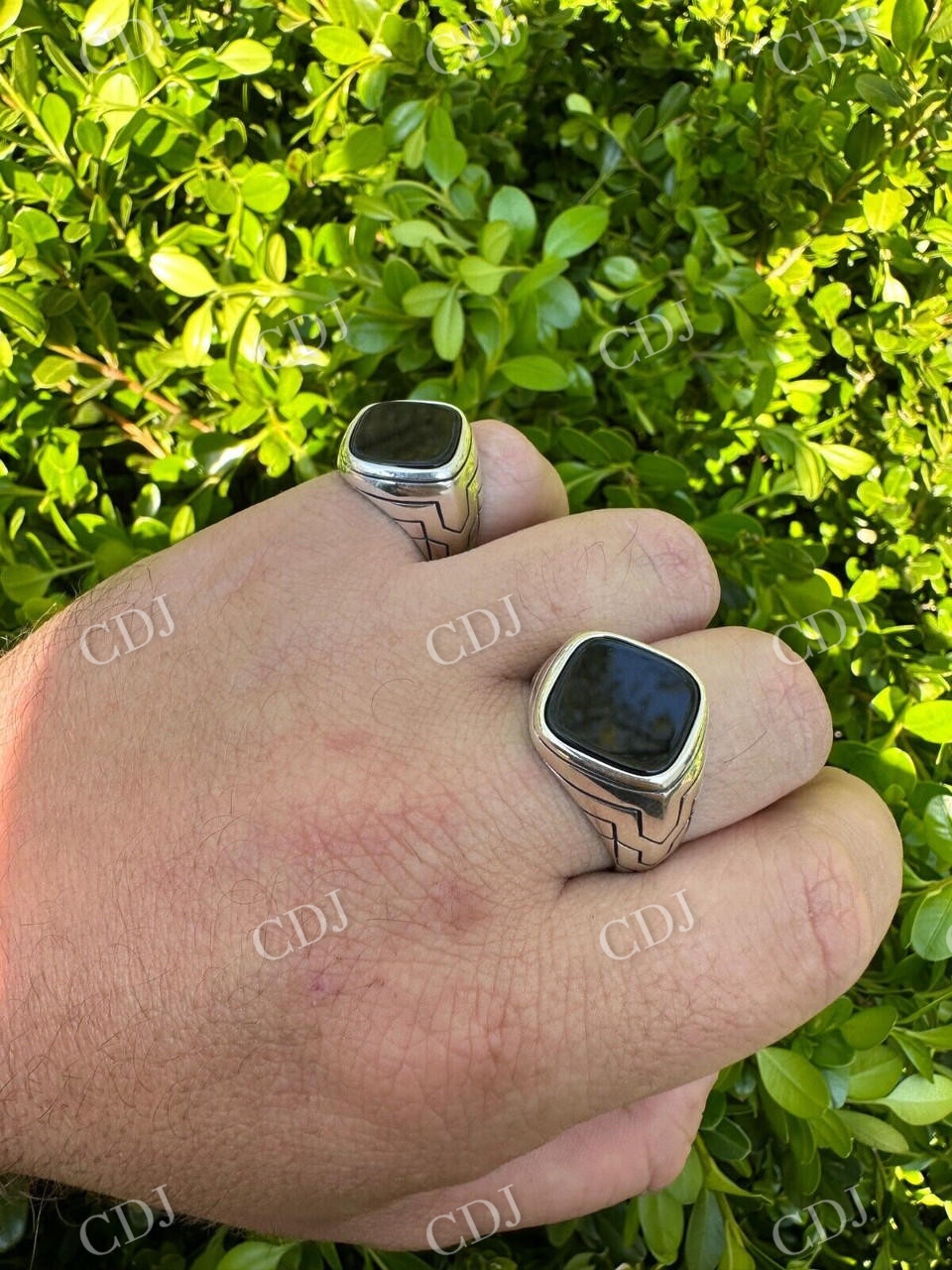 Black Onyx Mens Signet Ring  customdiamjewel   