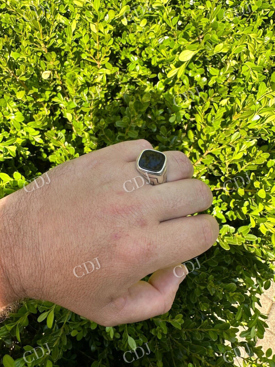 Black Onyx Mens Signet Ring  customdiamjewel   