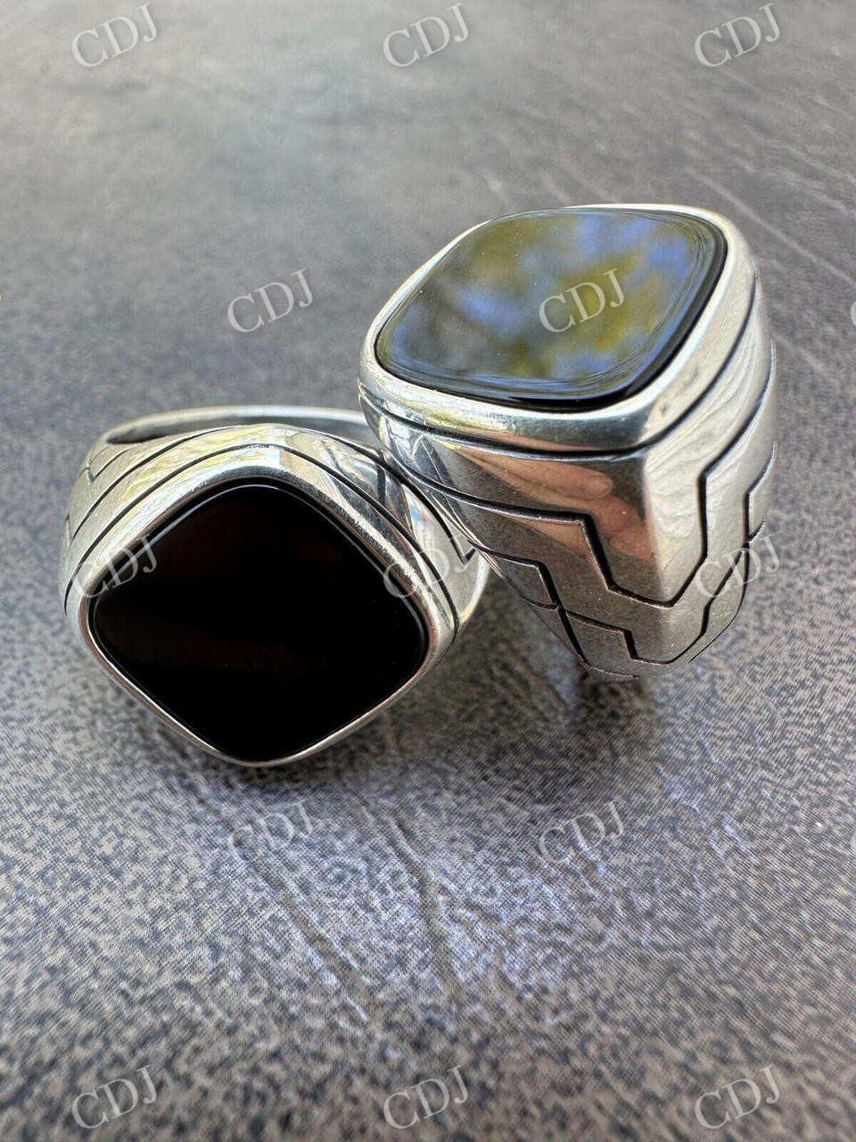 Black Onyx Mens Signet Ring  customdiamjewel   