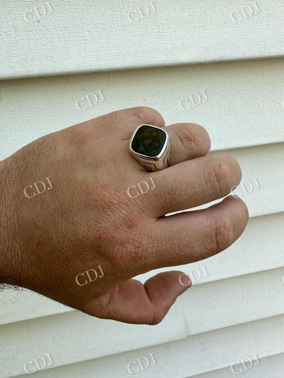 Black Onyx Mens Signet Ring  customdiamjewel   