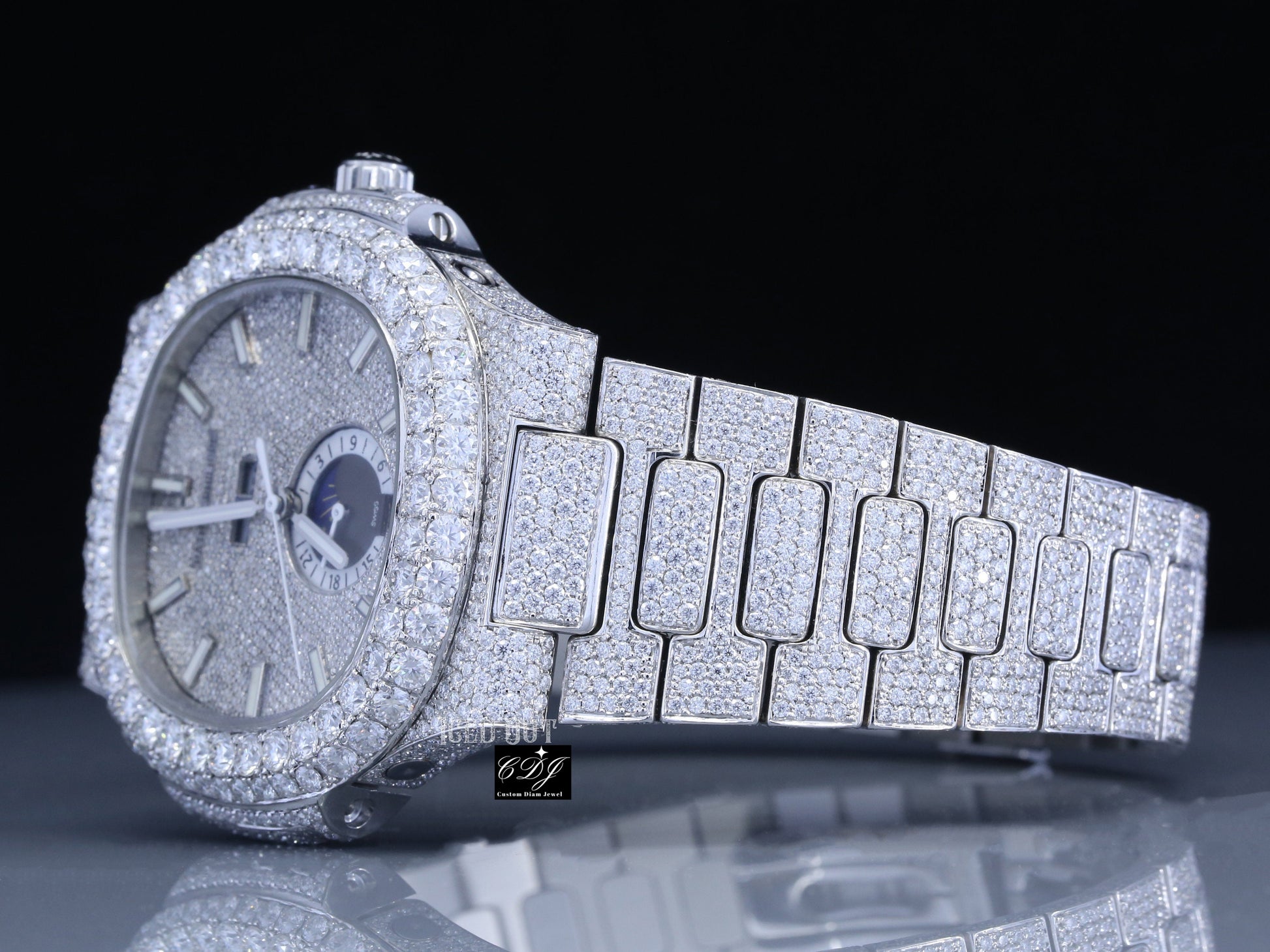 28CTW Luxury Bust Down Lab Grown Diamond Wrist Watch For Him  customdiamjewel   