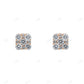 Squre Shape VVS Moissanite Diamond Rose Plated Earrinngs hip hop jewelry CustomDiamJewel