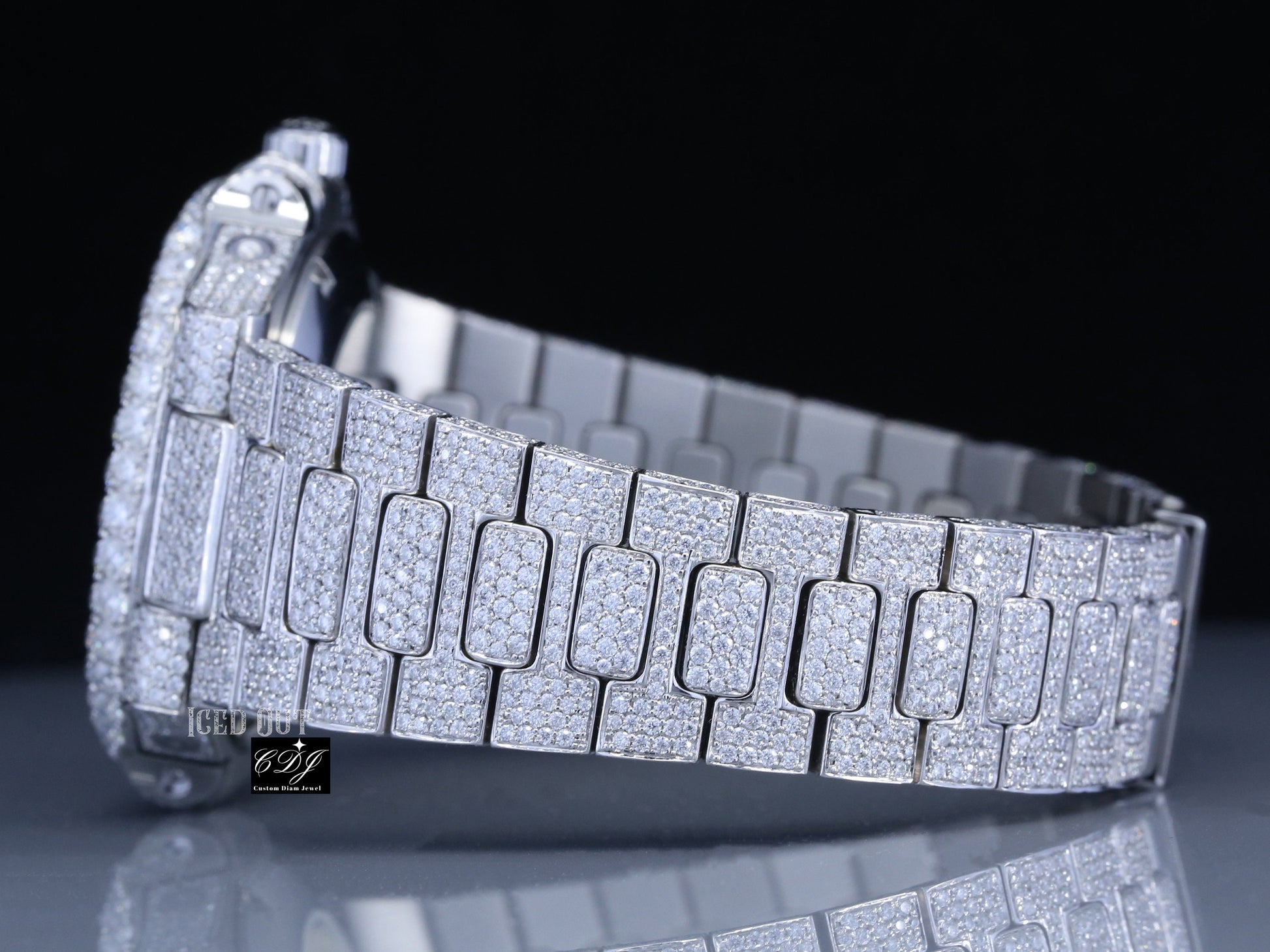 28CTW Luxury Bust Down Lab Grown Diamond Wrist Watch For Him  customdiamjewel   