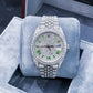 Rolex Datejust Green Numeral Dial Diamond Watch  customdiamjewel   