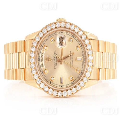 Luxury Real Diamond Stainless Steel Rolex Watch for Men Wholesale Trader From India  customdiamjewel   