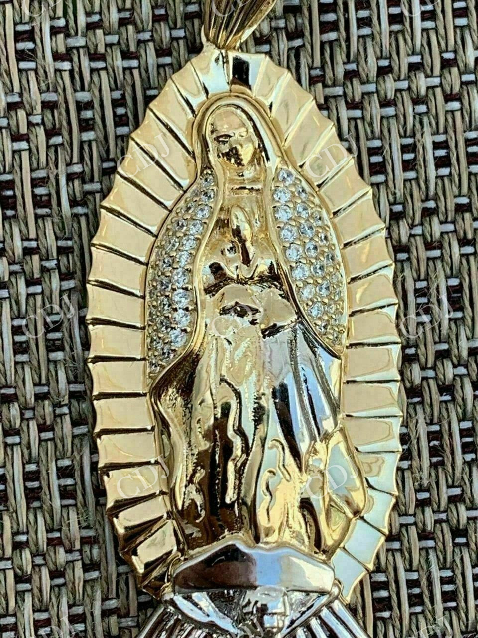 Virgin Mary Guadalupe Moissanite Pendant  customdiamjewel   