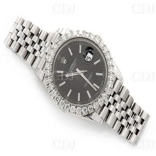 Men's Real Diamond Iced Out Rolex Mechanical Watch Trendy Hip Hop Rapper Jewelry  customdiamjewel   