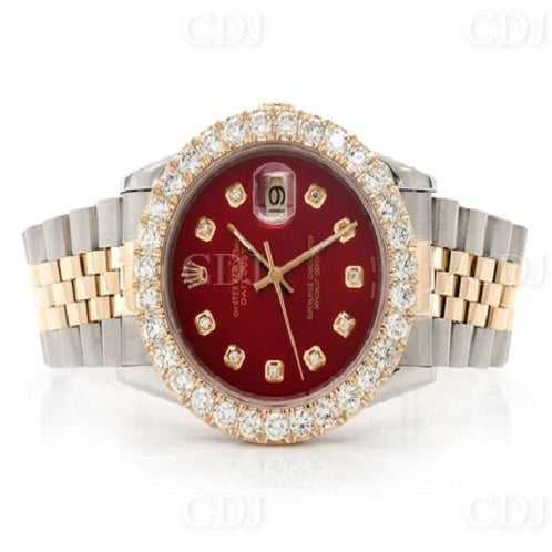 Rolex Lab Grown Diamond Hip Hop Watch Stainless Steel Dial Diamond Watch 4.25CTW(Approx.)  customdiamjewel   