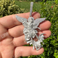 Moissanite Saint St Michael Slaying Dragon Pendant  customdiamjewel   