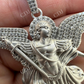 Moissanite Saint St Michael Slaying Dragon Pendant  customdiamjewel   