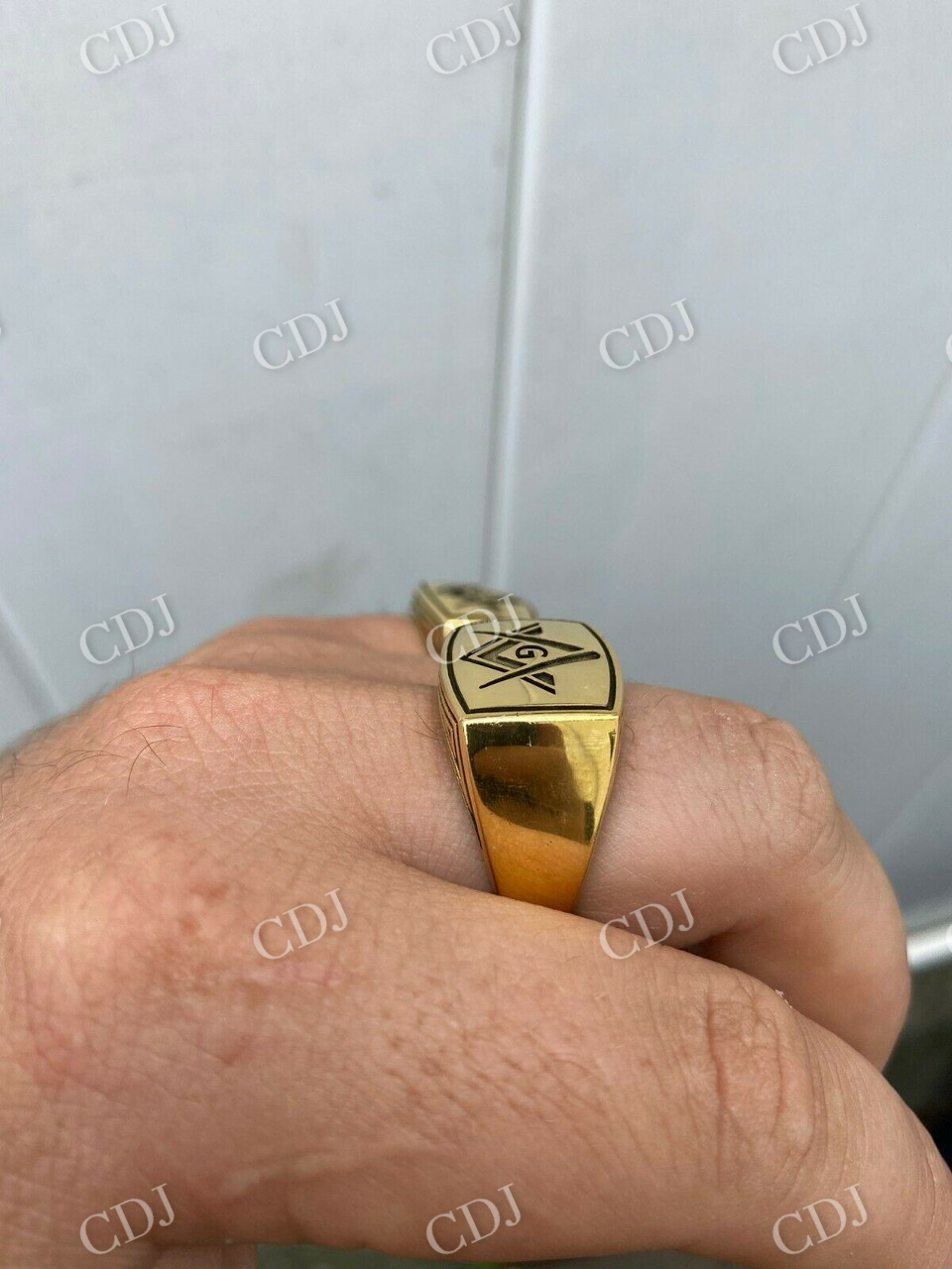 Silver Free Mason G Masonic Ring  customdiamjewel   