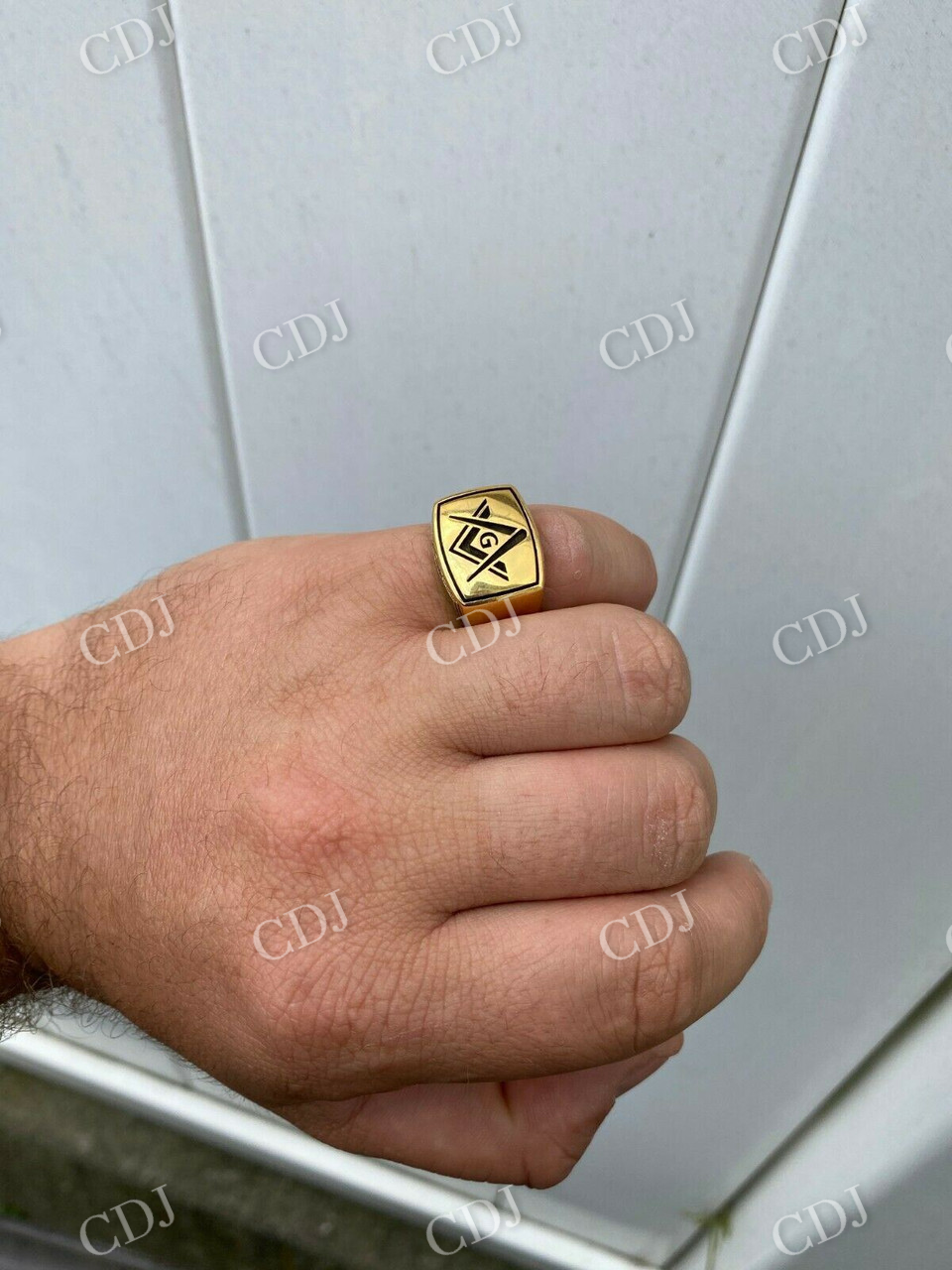 Silver Free Mason G Masonic Ring  customdiamjewel   