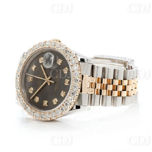 Rolex Custom Hip Hop Natural Diamond Watch Handmade Automatic Watch For Men's 3.50CTW (Approx.)  customdiamjewel   