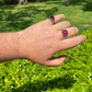 Ruby Red Stone Ring Pinky Signet Ring  customdiamjewel   