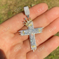 Men’s Cross W. Crown Baguette Diamond Pendant  customdiamjewel   