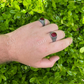 Ruby Red Stone Ring Pinky Signet Ring  customdiamjewel   