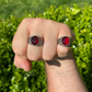 Ruby Red Stone Ring Pinky Signet Ring  customdiamjewel   