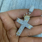 Men’s Cross W. Crown Baguette Diamond Pendant  customdiamjewel   