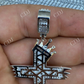 Men’s Cross W. Crown Baguette Diamond Pendant  customdiamjewel   