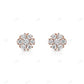 VVS Moissanite Diamond Floral Design Rose Gold Plated Earrings hip hop jewelry CustomDiamJewel