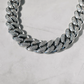 Sterling Silver Diamond Iced Out Cuban Chain Necklace  customdiamjewel   