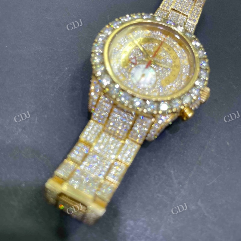 Rolex Bust Down Diamond On Bezel Moissanite Watch  customdiamjewel   