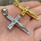 Mens Nugget Cross Jesus On Crucifix Diamond Pendant  customdiamjewel   