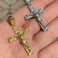 Mens Nugget Cross Jesus On Crucifix Diamond Pendant  customdiamjewel   