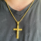 Mens Nugget Cross Jesus On Crucifix Diamond Pendant  customdiamjewel   