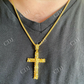 Mens Nugget Cross Jesus On Crucifix Diamond Pendant  customdiamjewel   