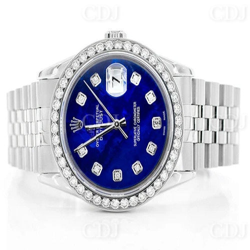 Diamond Studded Watch Round Shape Stainless Steel Wrist watch Luxury Hip Hop Fine Jewelry Fully Iced Out Diamond Watch  customdiamjewel   